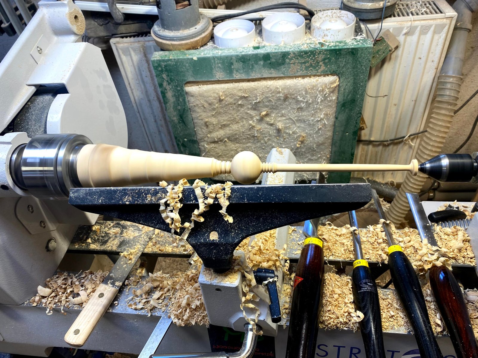 Arbeit an der Drechselbank